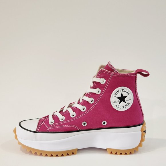 Converse Run Star Hike Hi 'Midnight Hibiscus' Pink Platform Sneakers 172362C NWT - Picture 3 of 6